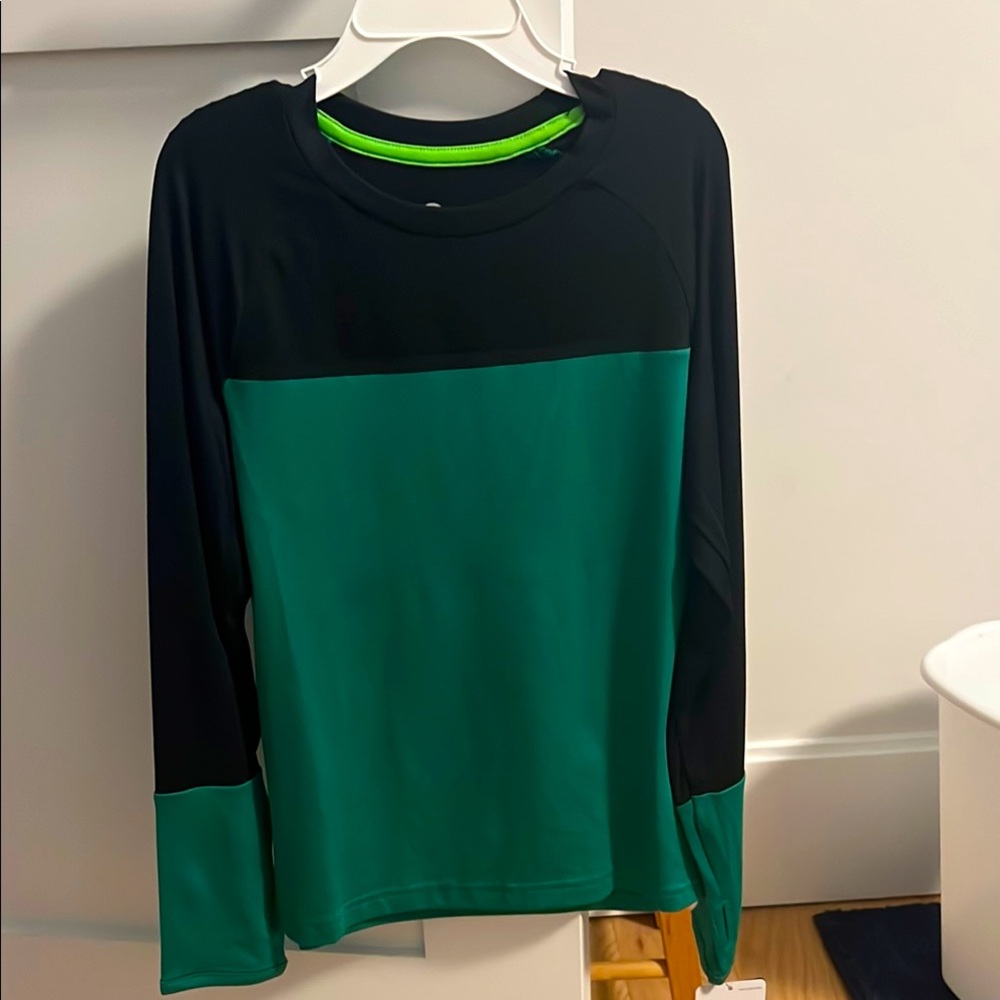 Kids Green and Black Long Sleeve Shirt